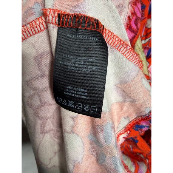 Maeve for Anthropologie red floral sleeveless mock neck midi dress Size Small - Picture 5 of 7